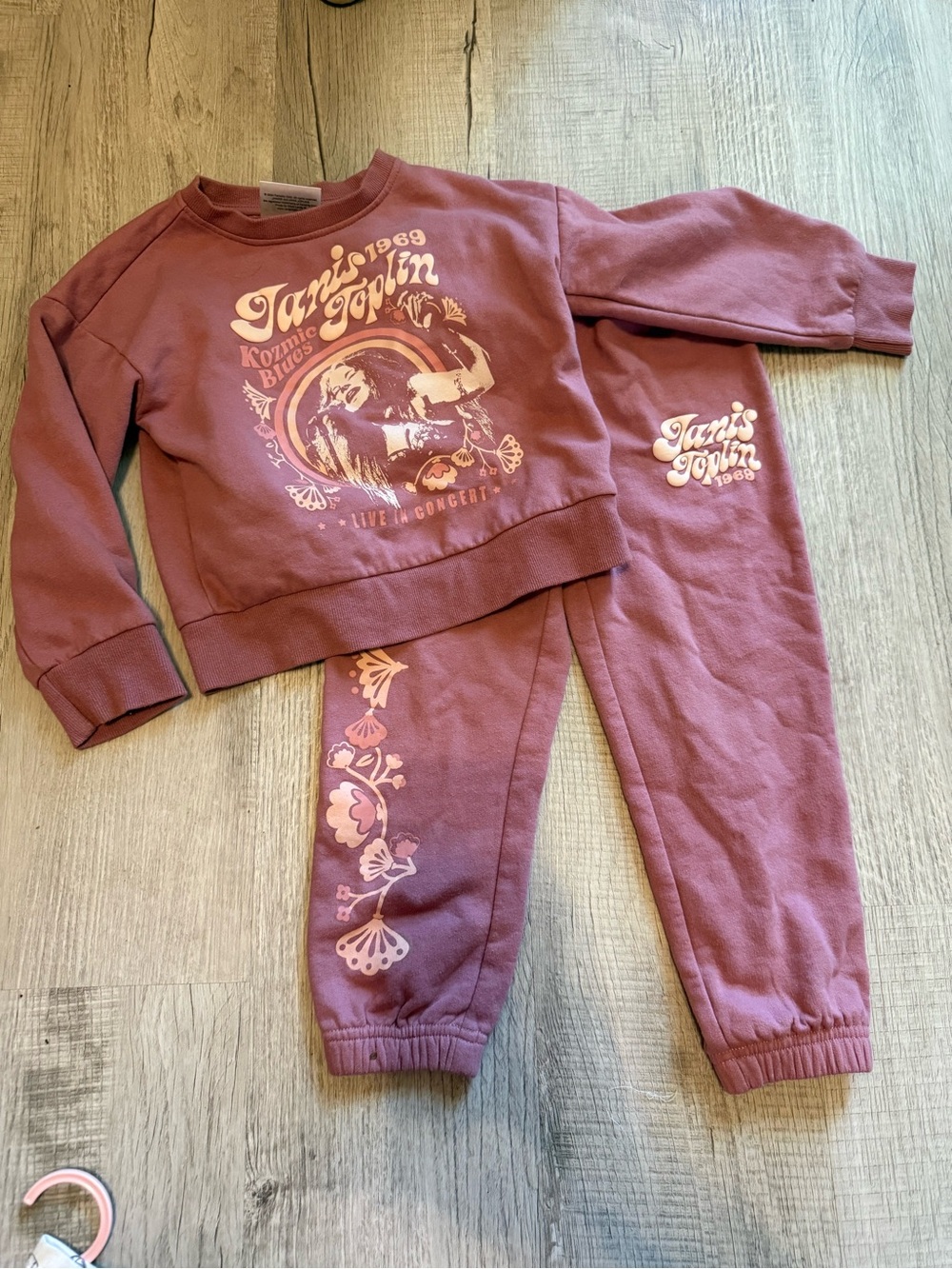 Janis Joplin Toddler Size 4/5 Matching Sweatsuit